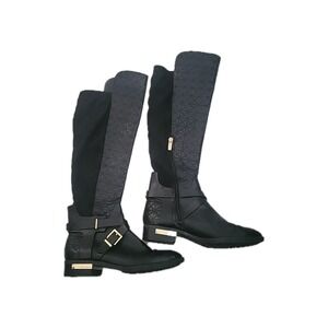 Vince Camuto Patria Black Knee High Riding 6.5 Stretchy Calf Boots Fall Bohemian